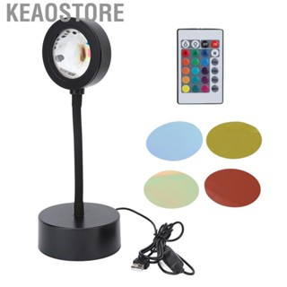 Keaostore Sunset Projection Light 15 Colors 10 Gears Hose  Control Sunlight Lamp AE