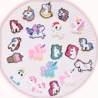 จี้การ์ตูนยูนิคอร์น Jbitz My Little Pony Jibits สีรุ้งน่ารัก เครื่องประดับ สําหรับผู้ชาย ตกแต่งรองเท้า