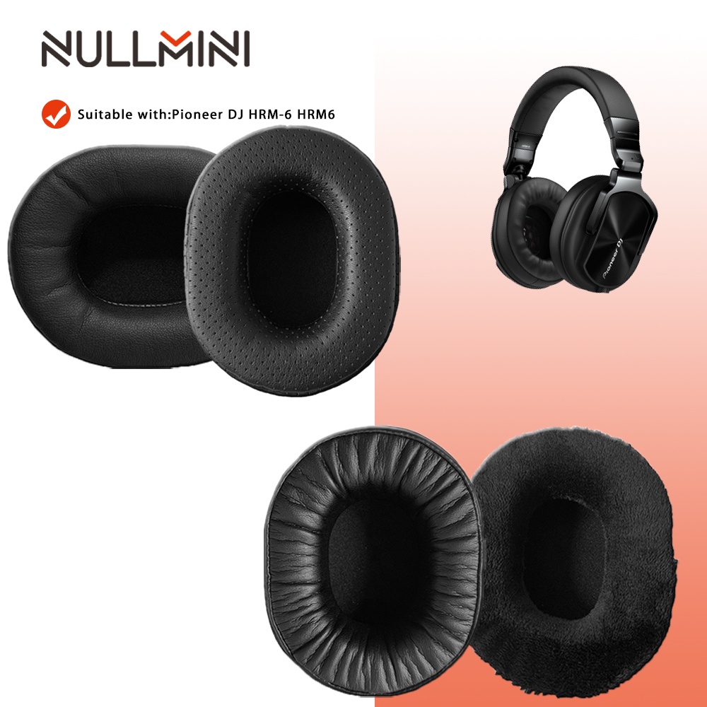 NullMini เปลี่ยนแผ่นรองหูฟังสําหรับ Pioneer DJ HRM-6 หูฟังหน่วยความจําโฟม Thicken หนังหูฟัง Earmuff