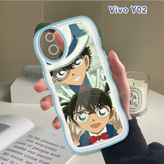 เคสโทรศัพท์มือถือแบบนิ่ม กันกระแทก กันรอยกล้อง ลายโคนัน แฟชั่น สําหรับ Vivo Y02 Y16 Y22 Y22S Y35 Y55 Y75 Y77 Y100 5G T1 5G Snapdragon 695