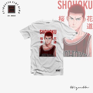 พร้อมส่ง Anime Shirt - ETQTCo. - Slam Dunk - Hanamichi Sakuragi การเปิดตัวผลิตภัณฑ์ใหม่ T-shirt