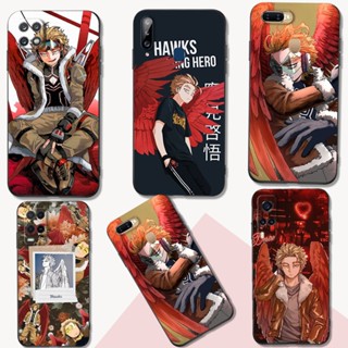 เคสโทรศัพท์มือถือ ซิลิโคนนิ่ม Tpu ลาย My Hero Academia hawks wings สีดํา สําหรับ Oppo A5 2020 A11 A11X A9 2020