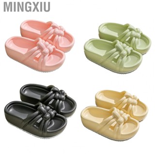 Mingxiu Summer Platform Slippers  Chinese Knot Textured Sole Platform Slippers Prevent Slipping Open Toe  for Indoor Wear