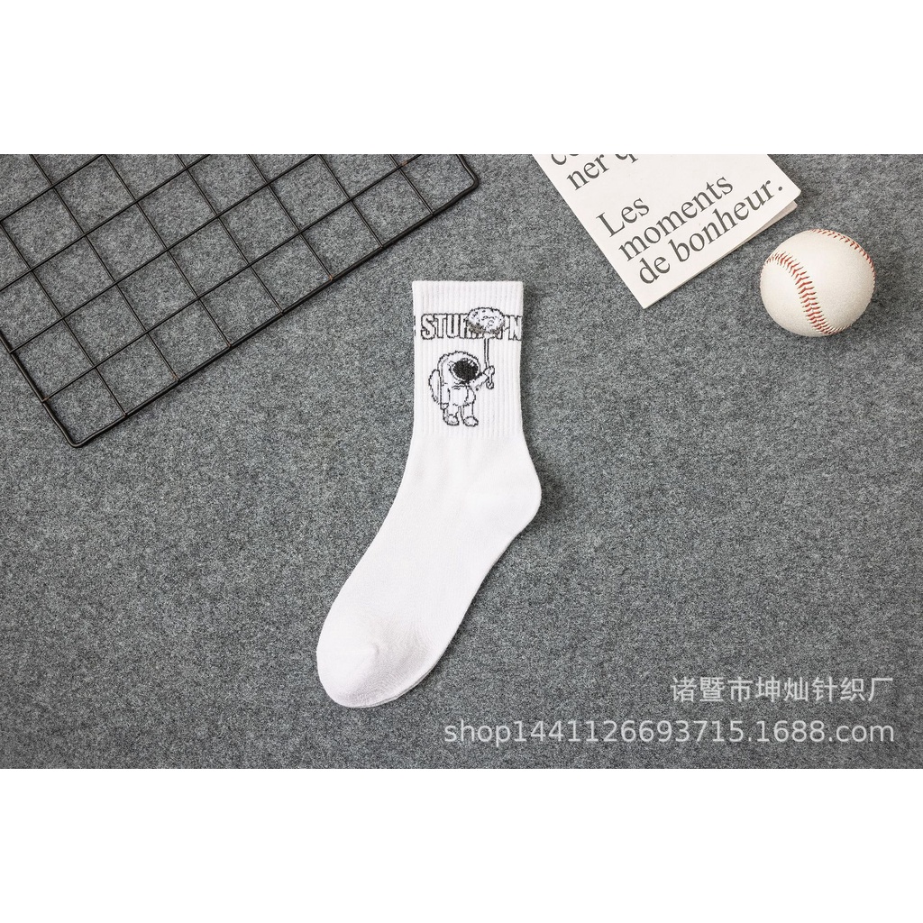 ถุงเท้ากีฬา ผ้าฝ้าย ระบายอากาศ ซับเหงื่อได้ดี สวมใส่สบาย สีดํา และสีขาว แฟชั่นฤดูใบไม้ผลิ และฤดูร้อน สําหรับผู้ชาย - รูปที่ 6