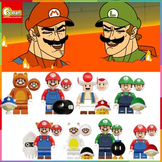 บล็อคตัวต่อ รูปตุ๊กตา Mario ขนาดเล็ก ของเล่นสําหรับเด็ก