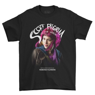 ขายดี เสื้อยืด พิมพ์ลายภาพยนตร์ Sott Pilgrim The World Film Ramona Flowers สําหรับผู้ชาย 118162