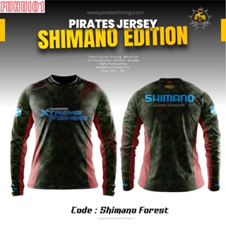 (Fuhui01) ร้านตกปลา แบบเติมอากาศ | Baju PANCING SHIMANO FOREST EDITION | Shimano FOREST EDITION FISHING JERSEY