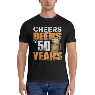 เสื้อยืด พิมพ์ลาย Cheers And Beers To 50 Th Years สําหรับผู้ชาย