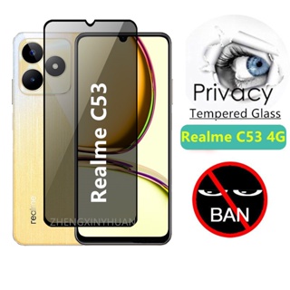 ฟิล์มกระจกนิรภัยกันรอยหน้าจอ กันแอบส่อง สําหรับ Realme C53 4G 2023 C51 RealmeC53 Narzo N53 NarzoN53 1-5 ชิ้น