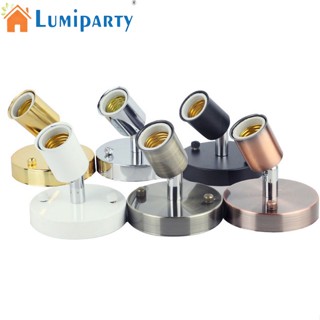 Lumiparty ฐานโคมไฟเลี้ยว E27 180 องศา โลหะ ทนความร้อนสูง สไตล์เรโทร