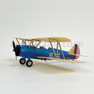 ชุดเครื่องบินบังคับวิทยุ PT-17 Stearman Micro Scale 4CH ขนาด 360 มม.