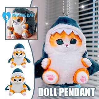 Shark ATTACK Cat ตุ๊กตาแมวน่ารัก ตุ๊กตายัดไส้ ของเล่นตุ๊กตาสัตว์ จี้กระเป๋า G3V7