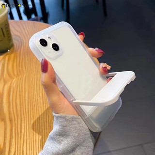 Huawei Y9s Nova 11 10 9 8 7 5 Pro Ultra SE 5T เคสโทรศัพท์ ที่มองไม่เห็น ขาตั้ง ที่วาง นาฬิกา วิดีโอ เรียบง่าย สีดํา สีขาว ธุรกิจ ใส นิ่ม เคส