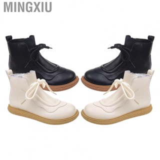 Mingxiu Women Low Rise Boots  Thick Rubber Sole Round Toe Female Boots Soft Lining  for Outdoor