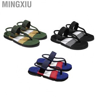 Mingxiu Men Flip Flop  Ankle Strap PVC Sole Skin Friendly Men Beach Sandal  for Daily Life