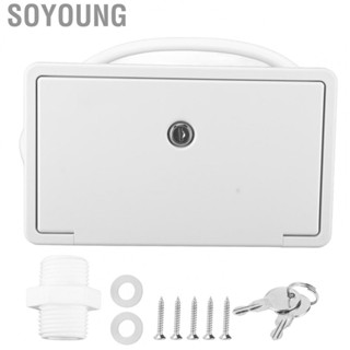 Soyoung Exterior Shower Box Kit  Stainless Steel Nozzle Outdoor Shower Tool with 2 Keys for Motorhome Caravan Marine Boat