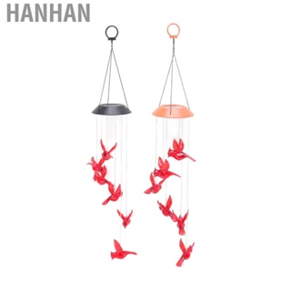 Hanhan Solar Bird Wind Chime Lights  Decorative Wind Chime Light with Hook for Courtyard