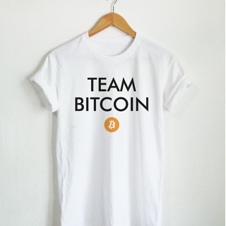 TEAM BITCOIN เสื้อยืด บิตคอย เสื้อยืดสกรีน เสื้อคริปโต เสื้อ BTC โทเคน Crypto Currency Token