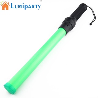 Lumiparty กระบองไฟจราจร LED แบบชาร์จไฟได้ ขนาด 54 ซม. พร้อมไฟสีเขียว