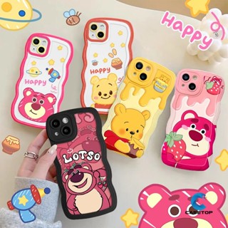 เคสโทรศัพท์มือถือ ขอบหยัก ลายหมีพูห์ สตรอว์เบอร์รี่น่ารัก สําหรับ Infinix Smart 6 4 5 Plus Hot 12 11 9 10 Play Hot 20 10s 10Lite 11s 12 Pro 8 12i 9 10 20s Note 10Pro 12 G96