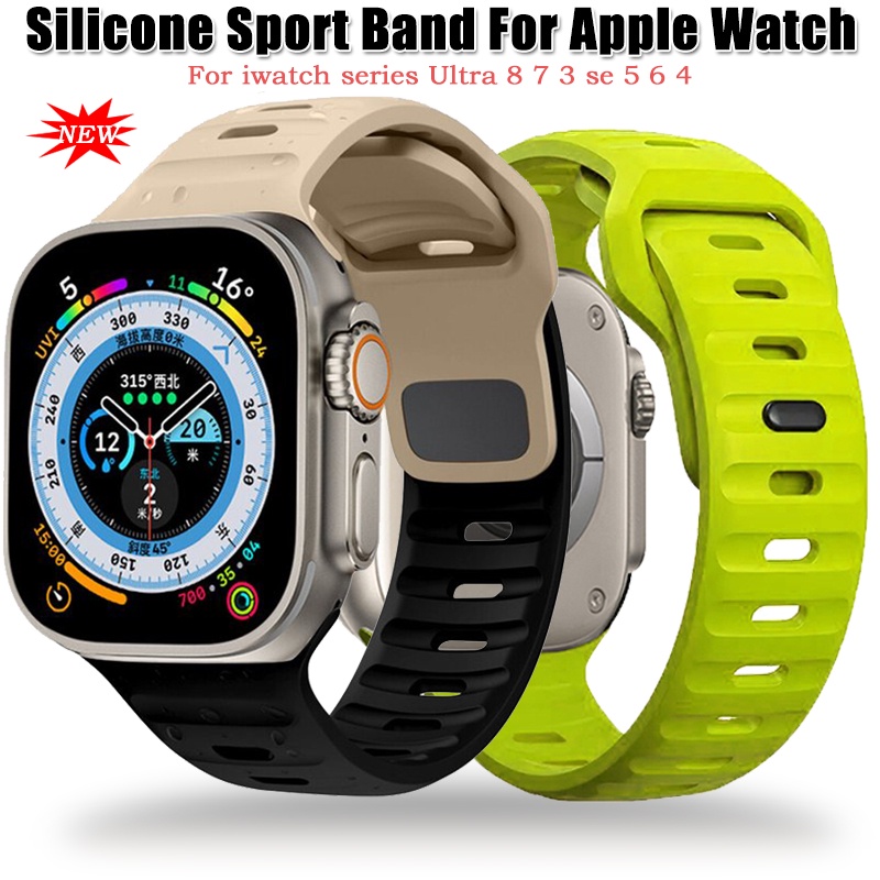 Spi สายนาฬิกาข้อมือซิลิโคน แบบเปลี่ยน สําหรับ iWatch 45/41/44/40 มม. และ Apple Watch Ultra 49 มม. Series 8/7/6/5/4/3/SE2