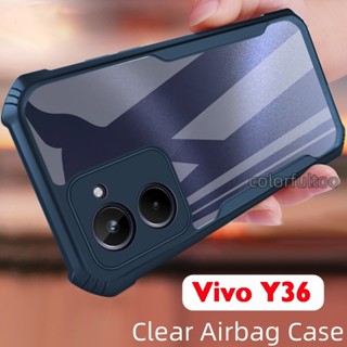 เคสโทรศัพท์ซิลิโคน TPU ใส แบบนิ่ม กันกระแทก สําหรับ Vivo Y36 4G 5G Y 36 VivoY36