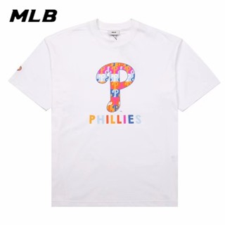 Mlb NY เสื้อยืดคอกลม แขนสั้น ผ้าฝ้าย 100% สําหรับผู้ชาย และผู้หญิง