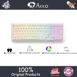 Akko PC98B Plus คีย์บอร์ดไร้สายบลูทูธ RGB