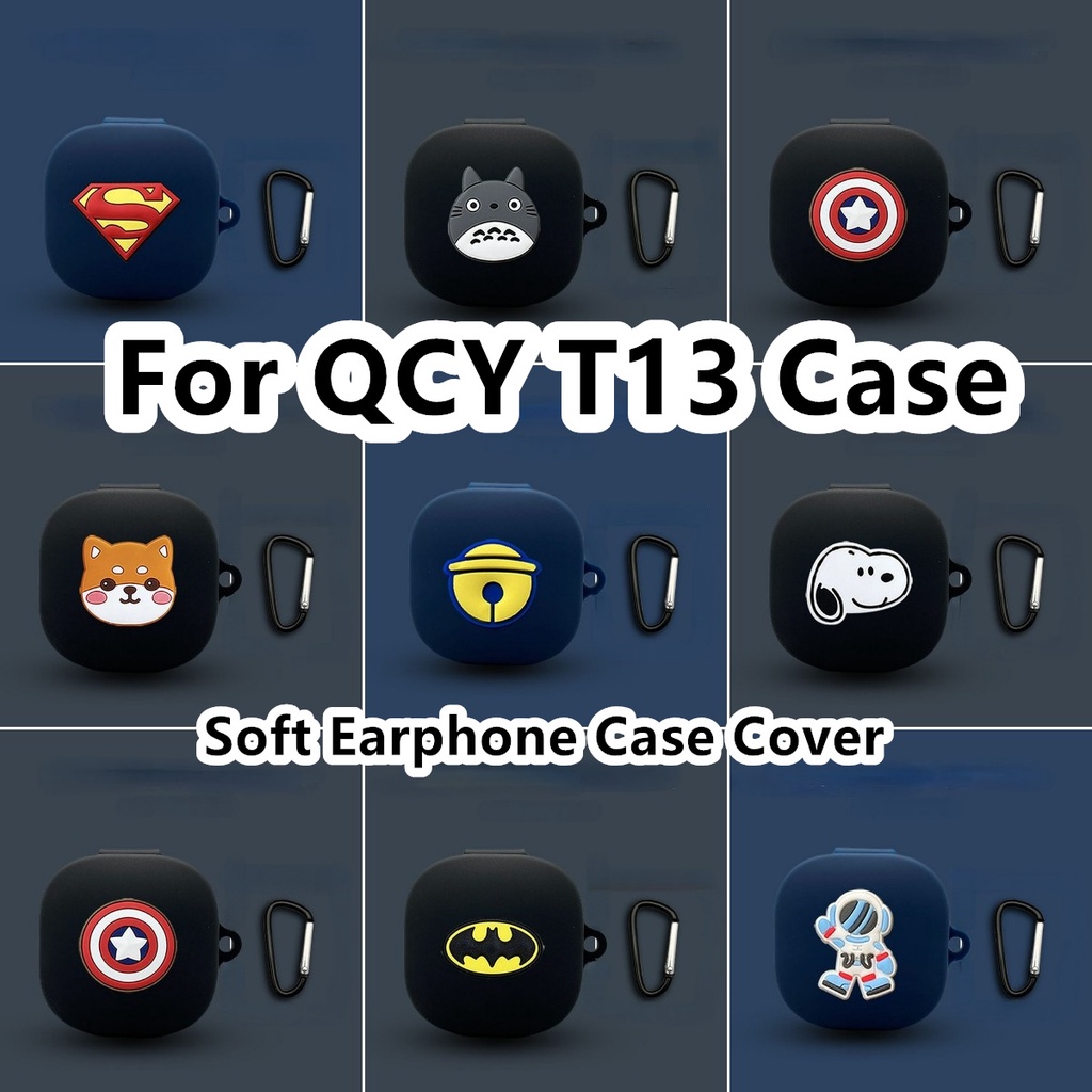 สําหรับ QCY T13 กรณีการ์ตูนเรียบง่ายสําหรับ QCY T13 ปลอกหูฟังแบบนุ่มฝาครอบ