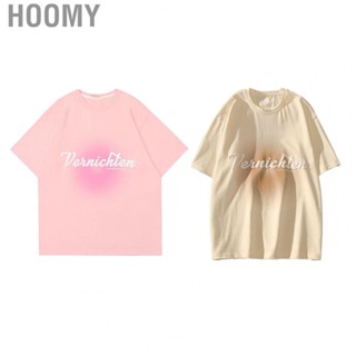 Hoomy Women Summer Top  Women Top Letter Print Short Sleeve Skin Friendly Breathable  Fiber  for Daily for Girls