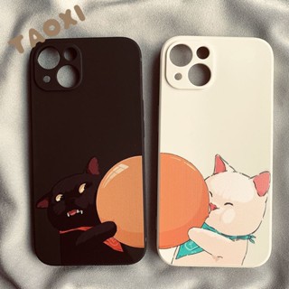 เคสโทรศัพท์มือถือ กันกระแทก ลายแมวขาวดํา สําหรับ Iphone 8p 12XR Xs7Max 1114Pro 13 NUNX