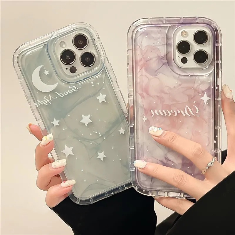 เคสโทรศัพท์มือถือแบบนิ่ม TPU ใส กันกระแทก ลายดวงจันทร์ ดาว ไล่โทนสี สําหรับ Xiaomi Mi 13 13T 12T 12 Lite 11 Lite 5G NE Pro