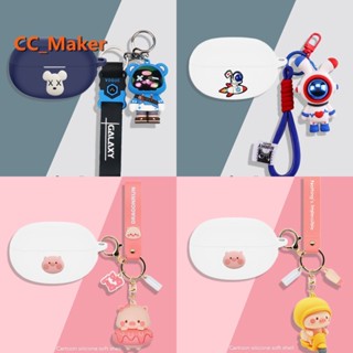 Realme Buds Air5 Pro Case Cartoon Piglet Bear Keychain Pendant Realme Buds Air5 Pro Silicone Soft Case Shockproof Case Protector Creative Astronaut Mickey Pendant Realme Buds T100 / Air3 Neo / Buds Air3 Cover Soft Case Protective Cover