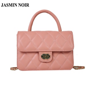 Jasmin NOIR กระเป๋าถือ กระเป๋าสะพายไหล่ หนัง PU ลายสก๊อต ขนาดเล็ก เรียบง่าย สําหรับสตรี