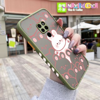 สําหรับ Huawei Mate 20 Mate 20 Pro เคสการ์ตูน กระต่ายแฮปปี้ ขอบสี่เหลี่ยม ดีไซน์ใหม่ กันกระแทก ฝ้า ใส เคสโทรศัพท์ ซิลิโคน