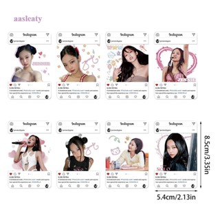 Aasleaty อัลบั้มการ์ดใส pvc ลาย blackpink ROSE JISOO Lisa JISOO ขนาดเล็ก 8 ชิ้น ต่อชุด