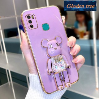 เคสโทรศัพท์มือถือ ซิลิโคนนิ่ม กันกระแทก ลายต้นไม้ Gloden สําหรับ infinix hot 9 play infinix hot 9