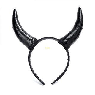 Flgo ที่คาดผม พร็อพคอสเพลย์ Ox Horn พร็อพปาร์ตี้ฮาโลวีน สําหรับเด็กผู้หญิง