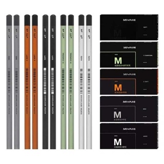 Mia M7 ปากกาคาร์บอน แบบนิ่ม 10 สี สําหรับนักเรียน วาดภาพระบายสี