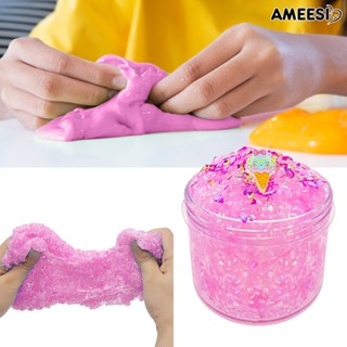 Ameesi โคลนคริสตัล รูปก้อนเมฆ แบบนิ่ม ไม่เหนียวเหนอะหนะ ของเล่นบีบคลายเครียด สร้างสรรค์ สําหรับเด็กผู้ชาย และเด็กผู้หญิง