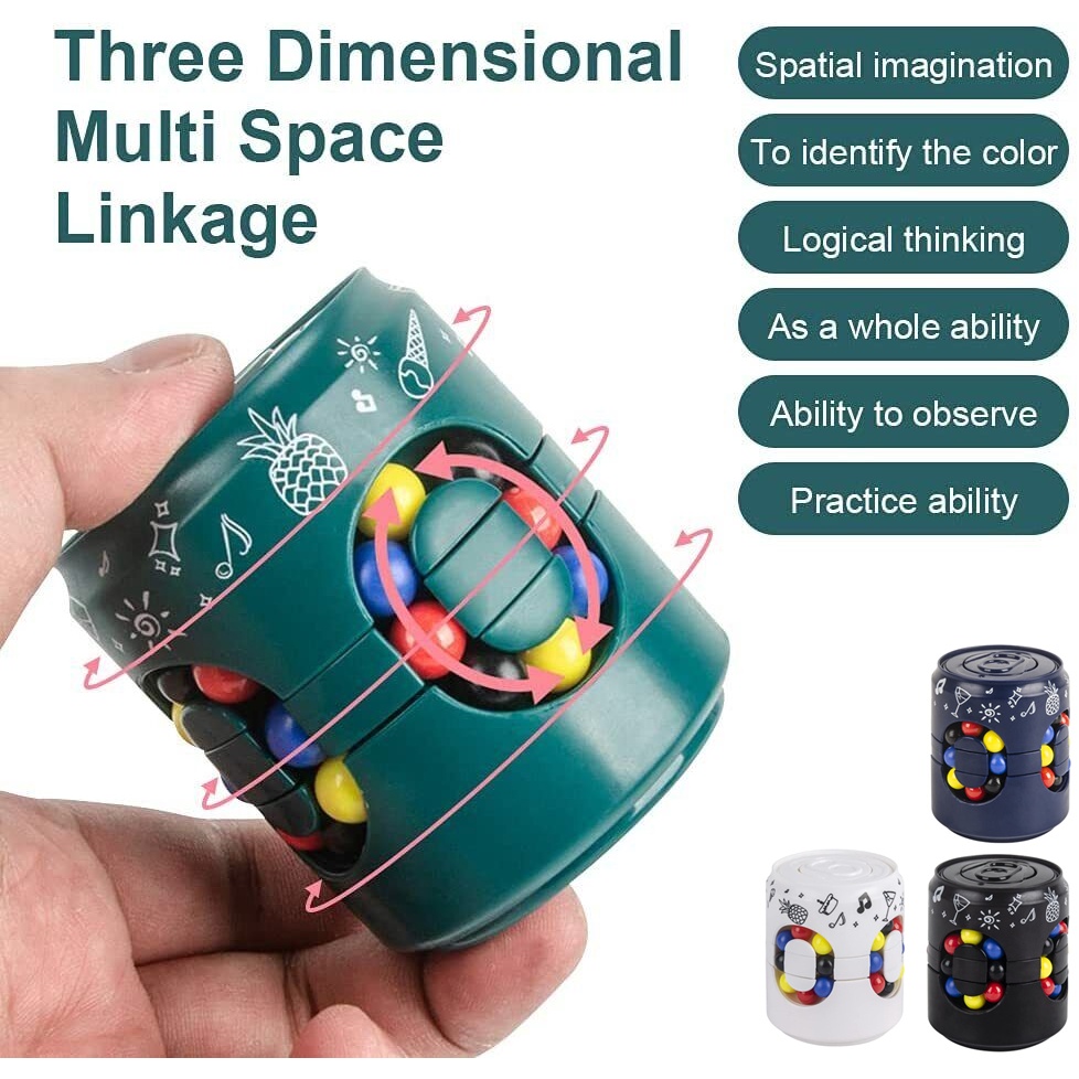 ของเล่นปริศนา Magic Spinner วงกลม Fidget Cans Cube Ball สมอง Teaser ของเล่นบรรเทาความเครียดสําหรับเด็กผู้ใหญ่ความเครียดบรรเทาของขวัญการเรียนรู้และการศึกษาของเล่น