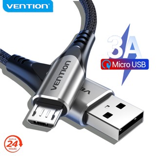 【จัดส่ง 24 ชม.】Vention สายเคเบิล Micro USB 3A ไนล่อน ชาร์จเร็ว พอร์ต USB-C สายเคเบิลข้อมูล เคลื่อนย้ายได้