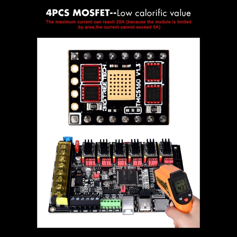 3C HighPower TMC5160T V1 0 Stepper Motor Driver 8V35V 256 Microstep สําหรับการพิมพ์ 3D