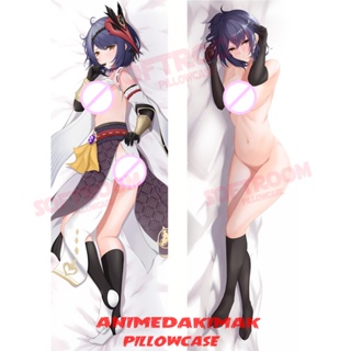 ปลอกหมอน แบบนิ่ม ลายอนิเมะญี่ปุ่น Kujou Sara Genshin Impact Dakimakura ขนาด 50x160 ซม. DK4605