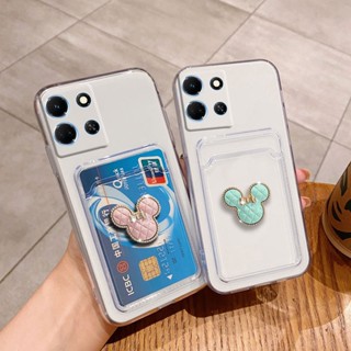 ใหม่ เคสโทรศัพท์มือถือแบบนิ่ม ใส กันกระแทก ลายการ์ตูนมินนี่เมาส์ พร้อมช่องใส่บัตร สําหรับ INFINIX NOTE 30 4G X6833B 30 5G X6711 30 Pro 30i 4G INFINIX Note30 Note30Pro 2023