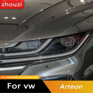 สติกเกอร์ฟิล์มใส ป้องกันรอยขีดข่วน สําหรับติดไฟหน้ารถยนต์ Volkswagen VW CC Arteon 2018 2019 2020 2021