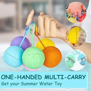 Water Balls Reusable Quick Fill Water Balloons Bombs Splash Soaker Ball Summer Outdoor Indoor Water Fight Toy for Kids Backyard Pool Activity