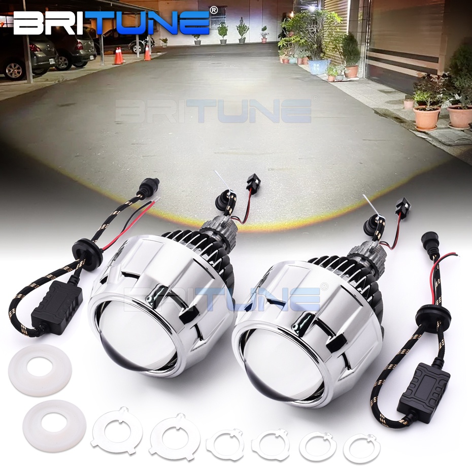 2.5 นิ้วมินิโปรเจคเตอร์ Universal H4 H7 ไฟหน้า LED รถโปรเจคเตอร์ H1 HB3 HB4 9005 9006 H11 ไฟหน้าโปรเ