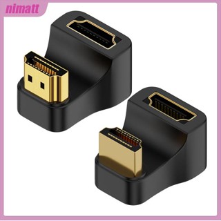 Ni อะแดปเตอร์ Hdmi ตัวผู้ เป็นตัวเมีย Uhs2.1 ความละเอียดสูง 8k 60hz รูปตัว U พร้อมไฟ