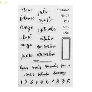 แสตมป์ซิลิโคนใส ลายหัวใจ สไตล์สเปน สําหรับตกแต่งการ์ดอวยพร